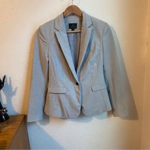 Worthington Blazer with Shoulder Pads Sz 4 Light Grey Gray